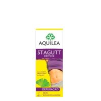 Bottle  of  Aquilea  Stagutt  Detox  Oral  Drops  by  Aquilea,  a  dietary  supplement  indicated  for  liver  detoxification  and  purifying  action.