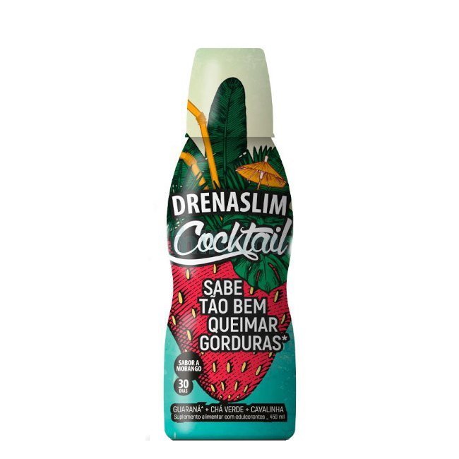 6343608-drenaslimcocktail450ml.jpg Bottle of Drenaslim Cocktail by Drenaslim, an oral solution indicated for draining fluids and promoting weight loss.