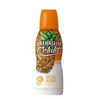 Bottle  of  Drenaslim  Celulit  by  Drenaslim,  an  oral  solution  indicated  for  burning  fat  and  reducing  heavy  legs.