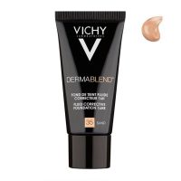 Bottle  of  Vichy  Dermablend  Fluid  Corrective  Foundation  by  Vichy,  a  fluid  foundation  indicated  for  covering  imperfections.