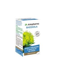 Box  of  Arkocápsulas  Golden  Root  Capsules  by  Arkopharma,  a  food  supplement  indicated  for  adapting  the  body  to  stress.