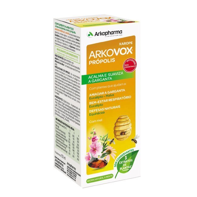 arkovox-propolis-equinace-xarope140ml.jpg Arkovox Propólis + Equinácea Xarope 140 ml - Image 1