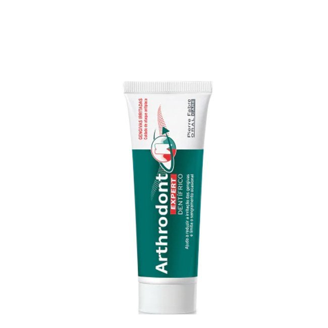arthrodontexpertdentifrico50ml.jpg Tube of Arthrodont Expert Gel Toothpaste Irritated Gums by Arthrodont, a gel toothpaste indicated for the hygiene of fragile gums.