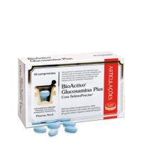 Box  of  BioActivo  Glucosamine  Plus  Tablets  by  BioActivo,  a  food  supplement  indicated  for  the  maintenance  of  healthy  joints.