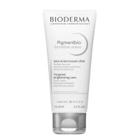 Tube  of  Bioderma  Pigmentbio  Sensitive  Areas  Care  by  Bioderma,  a  whitening  cream  indicated  for  hyperpigmentation  of  intimate  areas.
