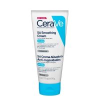 Product  container  of  Cerave  SA  Smoothing  Cream  by  Cerave,  a  moisturizing  cream  indicated  for  smoothing  rough  skin.