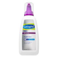 Bottle  of  Cetaphil  Pro  Oil  Control  Foam  Wash  by  Cetaphil,  a  cleansing  foam  indicated  for  purifying  oily  and  acneic  skin.