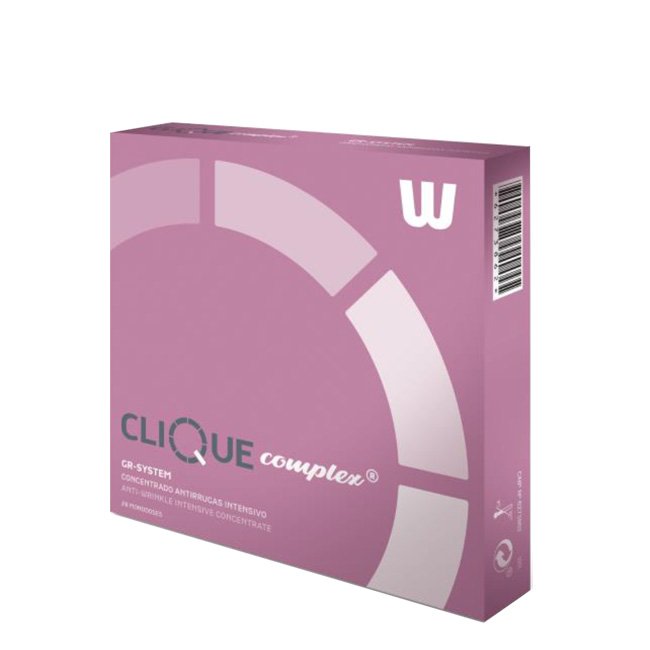 cliquecomplexw.jpg Box of Clique Complex W Anti-Wrinkle Intensive Concentrate by Clique, a serum indicated for preventing and reducing signs of aging.