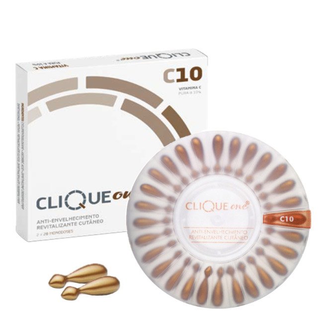 cliqueone-c10pack.jpg Box of Clique One C10 by Clique One, anti-aging ampoules indicated for fighting wrinkles and restoring skin radiance.