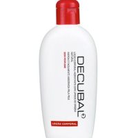Bottle  of  Decubal  Body  Lotion  by  Decubal,  a  fluid  moisturizing  lotion  indicated  for  dry  and  sensitive  skin.
