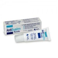Bottle  of  Letibalm  Nose  and  Lip  Repair  Fluid,  a  repair  fluid  indicated  for  moisturizing  and  protecting  dry  nose  and  lip  skin.
