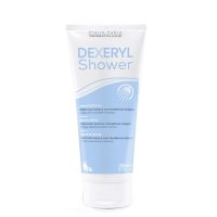 Bottle  of  Dexeryl  Atopic  Skin  Shower  Cream  by  Dexeryl,  a  nourishing  cream  indicated  for  dry,  sensitive  or  atopic  skin.
