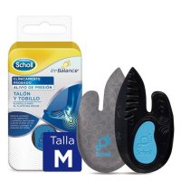 Product  container  of  Dr.  Scholl  In-Balance  Heel  and  Ankle  Insoles  by  Dr.  Scholl,  gel  insoles  for  relieving  heel  and  ankle  pain.