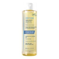 Bottle  of  Ducray  Dexyane  Protective  Cleansing  Oil  by  Ducray,  a  cleansing  oil  indicated  for  very  dry  skin  with  atopic  eczema.