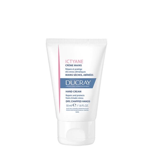 ducrayictyanecrememaos.jpg Tube of Ducray Ictyane Dry Chapped Hands Cream by Ducray, a moisturizing cream indicated for regenerating dry and chapped hands.