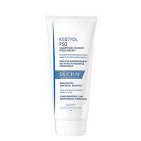 Bottle  of  Ducray  Kertyol  P.S.O.  Psoriasis  Shampoo  by  Ducray,  a  treatment  shampoo  indicated  for  scaly  conditions  on  scalp  plaques.