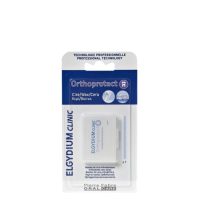 Product  container  of  Elgydium  Clinic  Wax  Orthoprotect  by  Elgydium,  a  dental  wax  indicated  for  orthodontic  protection.