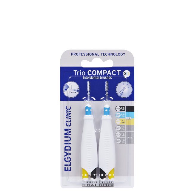 elgydiumtriocompactomuitoestreitomisto.jpg Elgydium Pinceles Clínicos Trío Compacto Mixto Muy Estrecho 6un - Image 1