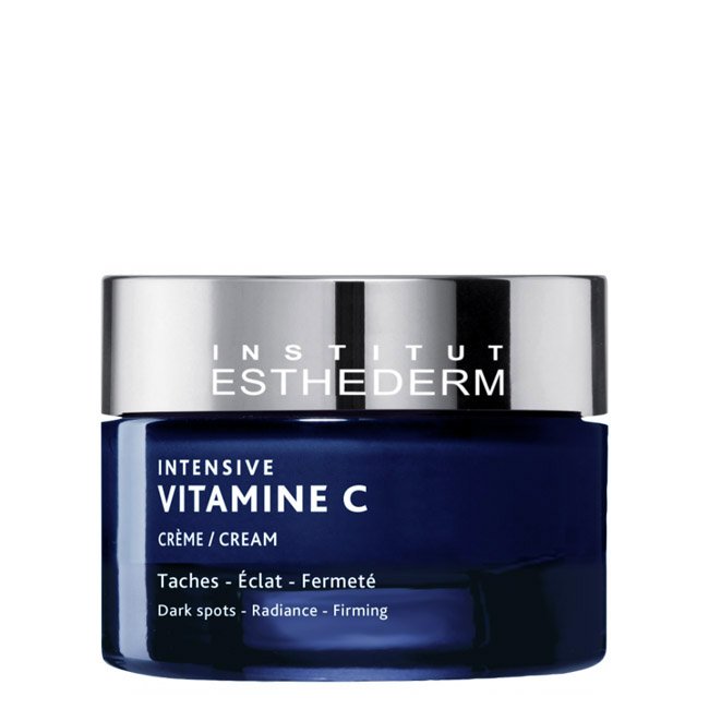 esthedermintensivevitaminaccreme.jpg Jar of Esthederm Intensive Vitamin C Cream by Esthederm, a silky cream indicated for anti-aging and dark spots.