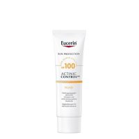 Bottle  of  Eucerin  Actinic  Control  MD  Fluid  SPF100  by  Eucerin,  a  light  fluid  indicated  for  preventing  actinic  keratosis.