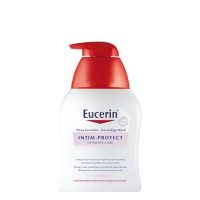 Bottle  of  Eucerin  Intim-Protect  Intimate  Care  by  Eucerin,  a  cleansing  lotion  indicated  for  daily  intimate  hygiene.