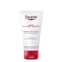 Tube  of  Eucerin  pH5  Hand  Cream  by  Eucerin,  a  moisturizing  cream  indicated  for  dry  and  chapped  hands.