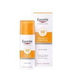 Bottle of Eucerin Sun Fluid Pigment Control SPF50