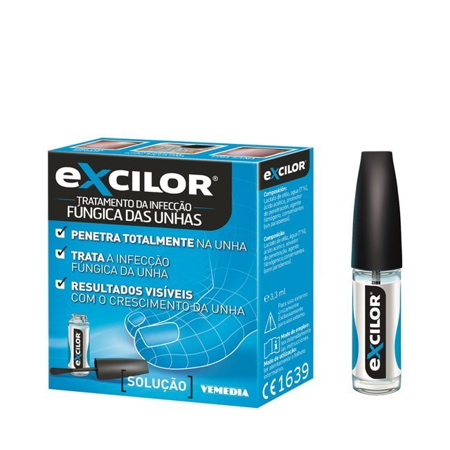 excilorantifungicosoluc_a_o.jpg Bottle of Excilor Fungal Solution for Nails by Excilor, a liquid treatment indicated for nail mycosis.