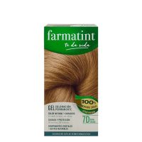 Product  container  of  Farmatint  Permanent  Gel  Hair  Color  7D  Golden  Blonde  by  Farmatint,  a  gel  color  for  permanent  hair  coloring.