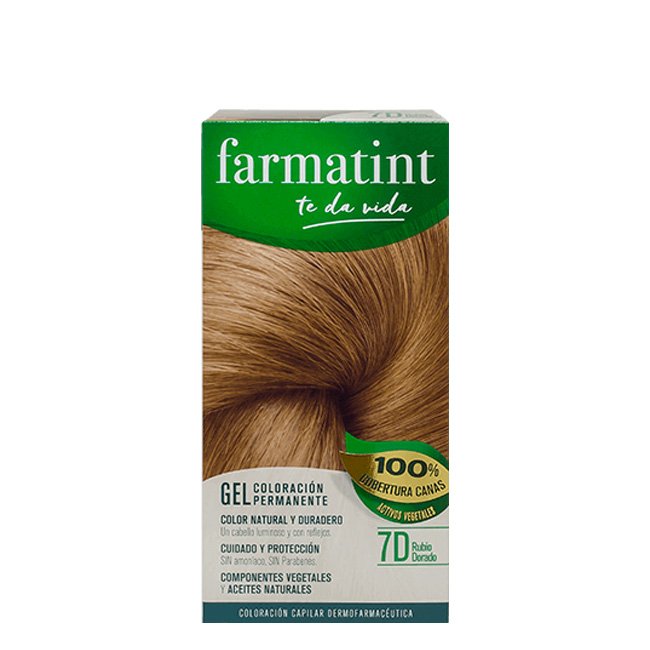 farmatintgelcolor7d.jpg Farmatint Gel Color Coloração Permanente Cor 7D Louro Dourado - Image 1