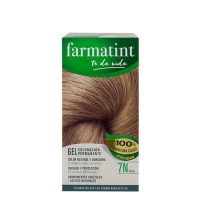 Box  of  Farmatint  Permanent  Gel  Hair  Color  7N  Blonde  by  Farmatint,  a  permanent  gel  indicated  for  blonde  hair  color.