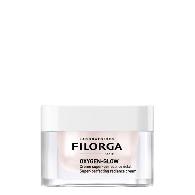 filorgaoxygenglowcreme.jpg Jar of Filorga Oxygen-Glow Super-Perfecting Radiance Cream by Filorga, a cream indicated for revitalizing dull skin.