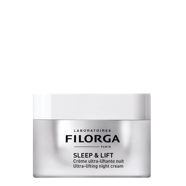 filorgasleep_liftcreme.jpg Jar of Filorga Sleep and Lift Ultra-Lifting Night Cream by Filorga, a balm cream indicated for redensifying and firming skin.