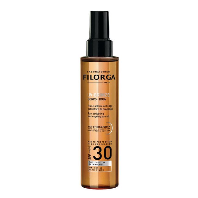 filorgauvbronzebodyspf30oleo.jpg フィロルガ UVブロンズ ボディSPF30 ソーラーオイル アンチエイジングタン 150ml - 画像 (1)