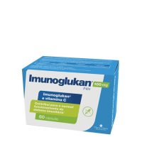 Box  of  Imunoglukan  P4h  Capsules  by  Imunoglukan,  a  dietary  supplement  indicated  for  strengthening  the  immune  system  and  vitality.