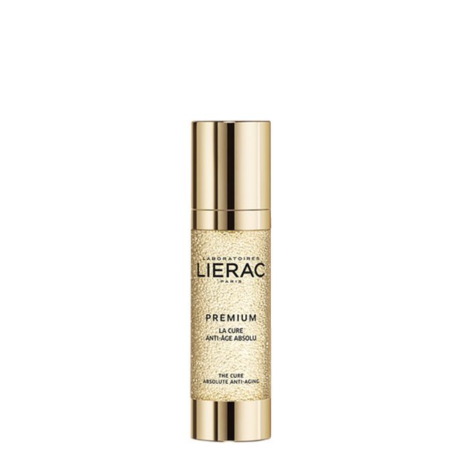 lieracpremiumlacureantiageabsolu.jpg Product container of Lierac Premium La Cure Anti-age Absolu Concentrate by Lierac, a concentrate indicated for combating cellular aging.