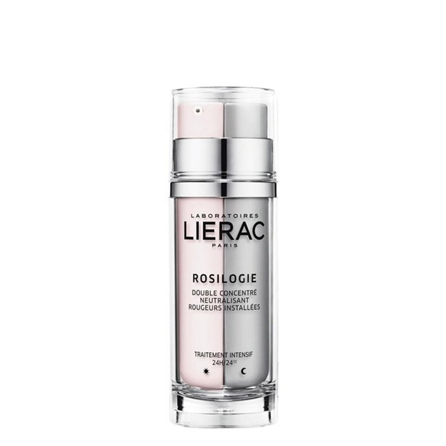 lieracrosilogiedoubleconcentre.jpg Product container of Lierac Rosilogie Day and Night Anti-Redness Double Concentrate by Lierac, a serum indicated for skin redness.