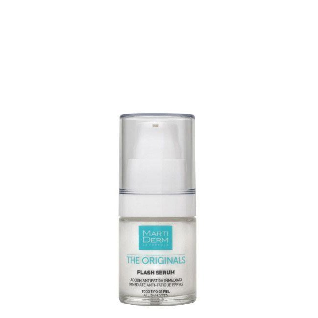 martidermoriginalsflashserum_1.jpg Bottle of Martiderm The Originals Flash Serum by Martiderm, a serum indicated for correcting signs of fatigue and stress.