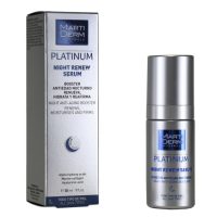 Bottle  of  Martiderm  Platinum  Serum  Booster  Anti-Aging  Regenerator  by  Martiderm,  a  night  serum  indicated  for  cell  regeneration.