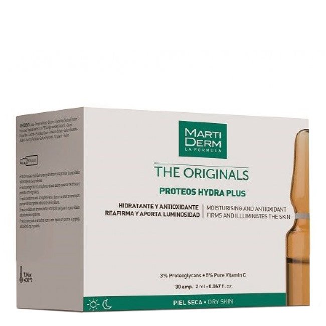 martidermproteoshydraplus30.jpg Martiderm The Originals Proteos Hydra Plus Ampolas Antioxidantes 30x2ml - Image 1