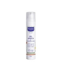 Tube  of  Mustela  Arnica  and  Calendula  Gel  by  Mustela,  a  comforting  gel  indicated  to  relieve  pain  from  small  falls  and  injuries.