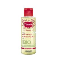 Bottle  of  Mustela  Maternity  Stretch  Marks  Oil  by  Mustela,  a  preventive  oil  indicated  for  stretch  marks  during  pregnancy.