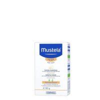 Product  container  of  Mustela  Baby  Smooth  Soap  with  Cold  Cream  by  Mustela,  a  nourishing  soap  indicated  for  baby  skin  hygiene.