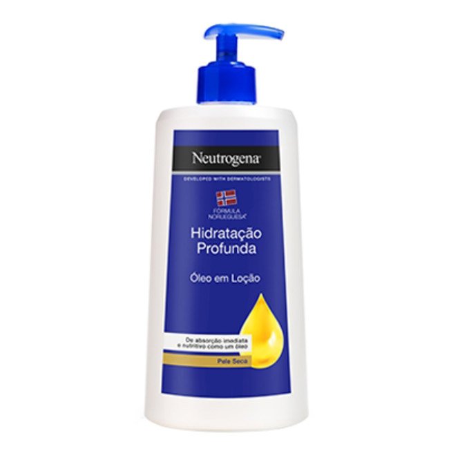 neutrogenaoilinlotion.jpg Bottle of Neutrogena Deep Moisture Oil-in-Lotion by Neutrogena, a lotion indicated for hydrating very dry skin.