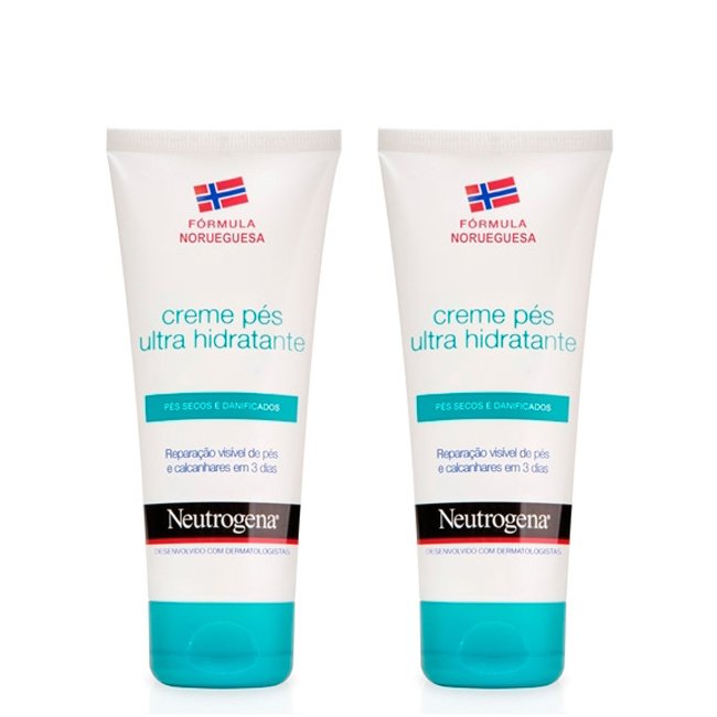 neutrogenapackpe_s.jpg Box of Neutrogena 2x Intense Hydration Foot Cream Pack by Neutrogena, a cream indicated for dry feet and cracked heels.