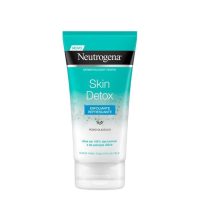Bottle  of  Neutrogena  Skin  Detox  Cooling  Gel  Scrub  by  Neutrogena,  a  gel  exfoliator  indicated  for  purifying  and  detoxing  skin.