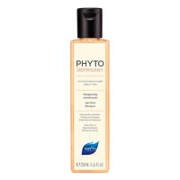Bottle  of  Phyto  Defrisant  Shampoo  Anti  Frizz,  a  nourishing  shampoo  indicated  for  controlling  frizz  in  unruly  hair.