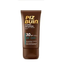 Tube  of  Piz  Buin  Hydro  Infusion  Sun  Cream  SPF30  by  Piz  Buin,  a  gel-cream  indicated  for  moisturizing  and  protecting  the  face  from  the  sun.