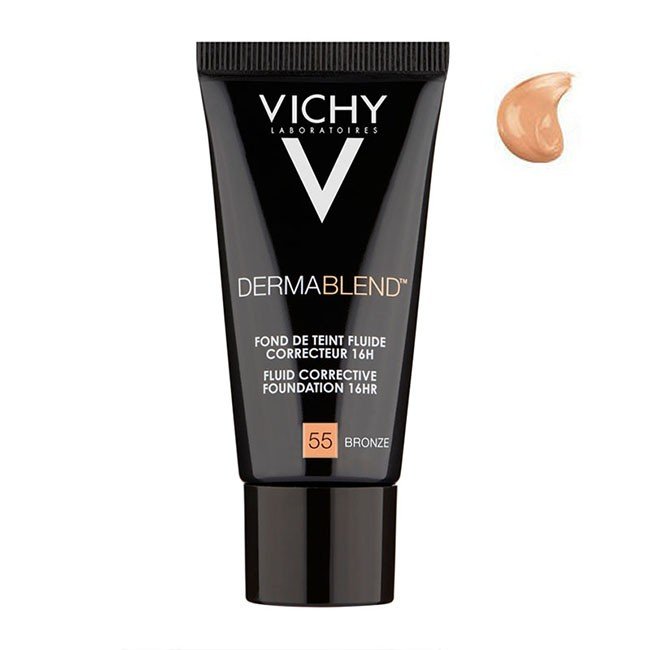 6583864 Vichy Dermablend Fond Teint Base Fluida Cor 55 Bronze 30ml