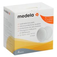 Product  container  of  Medela  Accessories  Washable  Breast  Protector  by  Medela,  a  protector  indicated  for  reducing  breast  milk  losses.